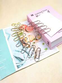 6pcs Practical Value! Multifunctional Pen Clip - Hook With Pen Holder Design, Exquisite Metal Texture, Mixed Colors And Versatile, Perfect For Office/Diary/Campus Storage - A - View 5