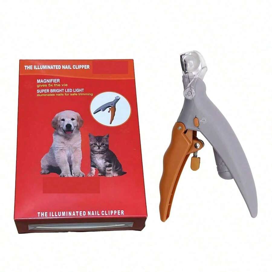 LED Pet Nail Clipper With Ergonomic Non-Slip Handle - Precise Cat & Dog Nail Trimmer For , Easy Grooming - Essential Pet Care Supply - 1 - View 1