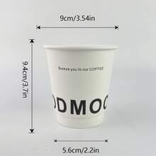 10 chiếc cốc cà phê giấy hai lớp dùng một lần ODMOOD màu trắng, dung tích 330ml, thích hợp cho các buổi họp mặt gia đình và tiệc chiêu đãi doanh nghiệp. - trắng - Xem 2