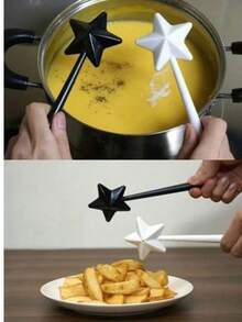 星星胡椒調味料魔杖，創意廚房黑胡椒調味工具，可重複使用的仙女魔杖形狀鹽與胡椒粉分配器，五角星設計，單手操作，無需電力，非常適合派對和廚房使用 - 彩色 - 查看 9