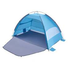 Beach Tent Sun Shelter For 4 Person, UPF 50+ Protection, Portable Sun Shade Canopy With Carrying Bag & Sand Pockets, Lightweight And Easy Setup Beach Umbrella For Camping Fishing Outdoor Picnic - Beach Tent Sun Shelter for 4 Person(106.3 X 66.5 X 59 In) - View 8