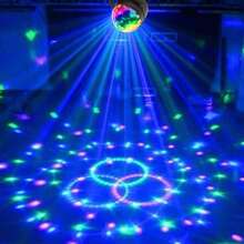 迪斯科球灯，RGB频闪派对灯，带遥控器，7种模式DJ灯，适用于家庭派对、生日、婚礼、酒吧、俱乐部、卡拉OK之夜 - 多色光 - 查看 7