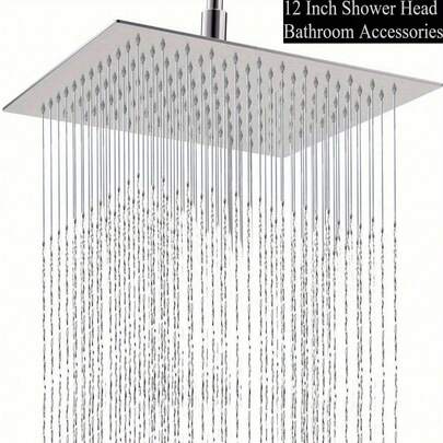 不锈钢高压淋浴喷头，可旋转壁挂式设计，超薄节水，高流量，壁挂式安装，表面抛光，易于安装在墙壁和天花板上。现代浴室淋浴系统，带来水疗般的体验。适用于家庭、酒店、公寓和房车浴室。现代浴室及时尚浴室配件。升级您的浴室，享受轻松的沐浴体验。馈赠亲朋好友的理想之选。