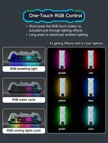 Dock Pengisian Ganda Pengontrol P5, Stasiun Pengisian Daya Efek Pencahayaan RGB Kompatibel dengan Pengontrol DualSense/Edge, Pengisian Cepat 2 Jam Penuh, Indikator Status LED, Pasang dan Isi Daya, Chip Perlindungan Cerdas Terhadap Pengisian Berlebih, Panas Berlebih, Korsleting, Lampu Suasana Desktop Gaming, Aksesori E-Sports, Dudukan Pengisian Daya dengan Kinerja Biaya Tinggi - MultiWarna - View 4