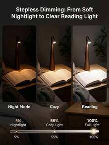 Rechargeable Wireless Desk Lamp - Portable Bedside Lamp, 3-Level Touch Dimming, Long Battery Life, Nordic Minimalist LED Desk Lamp For Bedroom, Home Office, Living Room; Dimmable Decorative Lamp/1800/2000mAh Capacity Random Delivery. - Multicolor - View 11