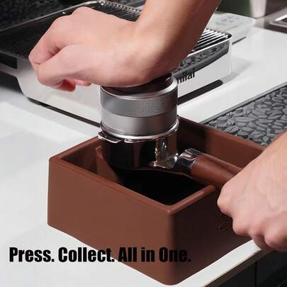 Caja de golpeo para espresso profesional de 4 colores, silicona alimentaria que reduce el ruido de golpeteo en un 80%, herramienta de eliminación y dosificación de puck de café para el hogar y la cafetería