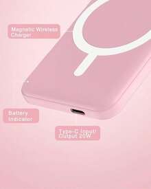 Pin dự phòng sạc nhanh di động 5000mAh MagSafes từ tính không dây với sạc nhanh 20W, siêu mỏng và nhỏ gọn, pin tốc độ cao, nam châm mạnh giúp sạc dễ dàng, tương thích chính xác với dòng 12-17 Pro/Pro Max, tiện lợi mang theo khi đi làm và du lịch, nguồn điện dự phòng khẩn cấp nhân dịp Lễ Tưởng niệm và Khởi động mùa hè. - Hồng - Xem 3