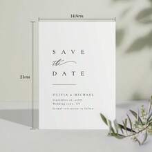 10入 A5 客製化婚禮邀請函 Save The Date 卡片 婚禮儀式紀念卡 - 多色1 - 查看 3