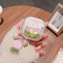 Ốp bảo vệ bằng silicon mềm hình hoa tulip, tương thích với tai nghe không dây Galaxy Buds2 Pro/3 Pro/3fe/Core/Buds4/4pro, cũng phù hợp với tai nghe Bluetooth Galaxy Buds2/3/Live/FE/Pro, thiết kế dễ thương và sáng tạo. - Hoa tulip ba chiều - Xem 11