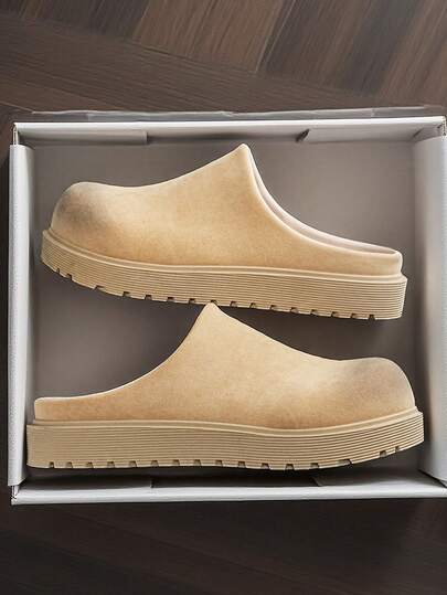 Spring/Summer Slip-On Mule Loafers, Casual Breathable Sneakers, Comfortable Soft Sole Fashionable Sporty Shoes For Men