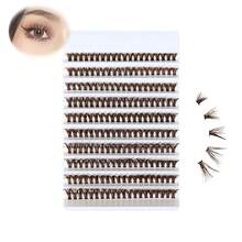 LIMEIKAI 200 cụm mi giả màu nâu, 8-16mm, 40 gói, mi giả tự nhiên màu nâu, thích hợp cho các buổi gặp gỡ hàng ngày và hẹn hò, có thể tái sử dụng. - Xem 6