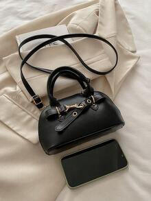 Vintage Shell Handbag, Lovely Women's Perfect Shoulder Bag - Black - View 3