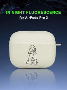 Thiết kế hình vẽ đường nét tinh tế của chú chó Cocker Spaniel, hộp đựng tai nghe có thể tháo rời phát sáng trong bóng tối, bề mặt mờ, chất lượng cao, dành cho Apple 4/3/1/2/Pro/Pro 2/Pro 3. Sản phẩm độc đáo, thiết kế chất lượng. - Xem 11