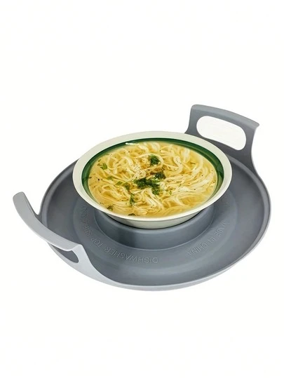 1pc Microwave- Tray With Handle, Microwave Oven Cookware Accessory, Microwave Bowl Rack, Household Kitchen Utensil Accessory, Microwave Quick Heating Tray. Anti-Scald. Non-Food Contact