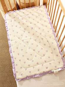 1pc Baby Crepe Cotton Mattress Pad, Soft Puff Fleece Mattress, Nursery Soft Bed Mat, Children Cotton Mattress, Reversible And Washable - Multicolor - View 13