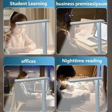1pc New Adjustable LED Desk Lamp, Touch Control Foldable Reading Light, USB Rechargeable For Study & Office - Single-head Folding Table Lamp - View 10
