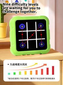 1 pieza Juguete interactivo multifuncional con pantalla táctil inteligente de Tres en Raya, entrenamiento de memoria, desafío, rompecabezas, regalo de cumpleaños, patrón aleatorio, color aleatorio, empaque aleatorio (Baterías no incluidas) - Multicolor - Ver 7