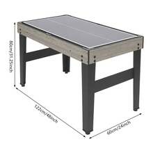 Mesa de juegos 10 en 1, mesa multijuegos 10 en 1, mesa multifuncional - Gris - Ver 5