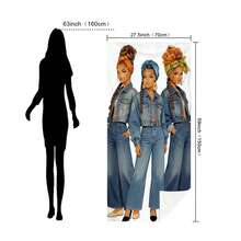 1pc African American Woman Printed Ultra-Soft Fiber Beach Towel, Available In Multiple Sizes Beach Blanket, Lightweight, Suitable For Swimming, Camping, Sports, Beach Or Gym - Cowboy-style African American Girl - View 12