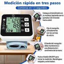 Esfigmomanómetro Electrónico PulseVital | Voz, Pantalla Grande, Alta Precisión, Ideal para Ancianos y Monitoreo en Casa - Negro - Ver 6