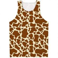 Fashion Camo Cow Pattern Tank Tops Men Summer Sleeveless Beach Vest Casual Cool 3D Printed Tee Shirt Tops Oversized Streetwear - Vest-zXA42544 - View 2