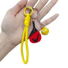 Móc khóa hình vợt tennis mini, thiết kế vợt tennis unisex, thích hợp làm phụ kiện túi xách cho xe hơi, ví và ba lô, món quà tuyệt vời cho các dịp lễ. - Nhiều màu - Xem 10