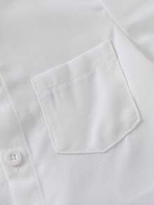 2件套男婴夏季休闲街头风白色短袖圆领衬衫上衣搭配黑色短裤套装，适合街头、学校和拍照穿着。 - 黑色 - 查看 6