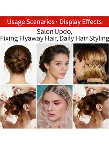50pcs Black Hair Clips Set, Strong Fixing Hair Clips Suitable For Bun Hairstyles, Durable For Daily Use And Salon, OPP Packaging Hair Styling Kit Hair Tool Kit,Festival,Party - Multicolor - View 2