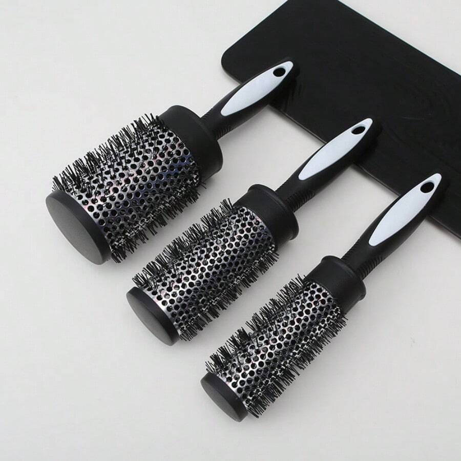 1 chiếc lược tạo kiểu tóc bằng nylon đen cỡ S/M/L, lược cuốn tóc có ống nhôm và dụng cụ tạo kiểu tóc mái, dễ dàng tạo kiểu tóc xoăn tại nhà, lược cuốn tóc bằng nhôm, dụng cụ tạo kiểu tóc mùa hè, kỳ nghỉ, du lịch. - Nhiều màu - Xem 1