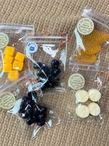 1个手工制作的逼真蓝莓挤压玩具，多汁水果捏捏乐，逼真草莓和橙子 - 彩色 - 查看 3
