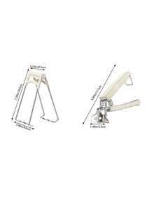 1/2件装厨房夹：耐热夹钳，适用于碗、锅、盘子，防烫手柄，防滑盘子夹，必备厨房工具，不锈钢材质 - 彩色 - 查看 2