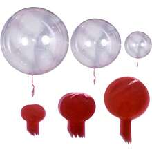 Globos transparentes, de diferentes tamaños, 50 globos de 10 pulgadas, 18 pulgadas, 24 pulgadas, grandes, color rosa, con arco de burbujas transparentes, kits de guirnaldas - 1 - Ver 2