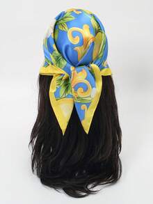 1 chiếc khăn bandana vuông 70cm, họa tiết chanh tươi mát vùng quê. - Nhiều màu - Xem 4