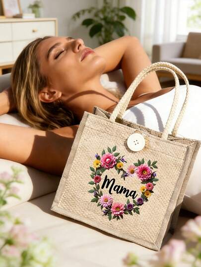 Túi tote in hình "Người mẹ tuyệt vời nhất", Túi xách vải lanh – Túi mua sắm gấp gọn tái sử dụng, Túi xách vải lanh, Túi mua sắm gấp gọn, Túi đựng mỹ phẩm nhẹ, Túi du lịch, Dung tích lớn, Quà tặng tựu trường, Túi đựng mỹ phẩm du lịch nhẹ cho phụ nữ, bé gái, con gái, chị gái, bạn bè | Quà tặng Ngày của Mẹ cho mẹ, Quà tặng trao đổi "White Elephant", Quà sinh nhật, Quà tri ân, Quà cảm ơn, Quà tặng độc đáo vui nhộn | Vật dụng cần thiết cho các bà mẹ bận rộn, sinh viên đại học, đi biển, túi tập yoga, túi đựng sách.