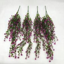 4pcs Artificial Ivy Hanging Plants - Indoor/Outdoor Fake Greenery, UV Resistant, Ideal For Wedding & Engagement Decor, Durable Plastic Structure, Garden Decorative Centerpiece - 4 Bundles - View 10