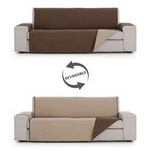 Kiva Padded And Reversible 3-Seater Sofa Cover, Various Colors Available - Premium Sofa Protector, Fitted, Durable And Elegant Material - Cokelat Norwegia - View 9