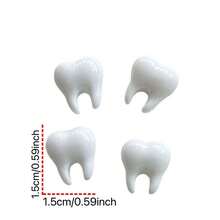 Each Set Contains 6/9 Cute Resin Tooth-Shaped Fridge Magnets. Beautiful Fridge Magnets, Creative Gifts. Suitable For Use In Storage Cabinets. Suitable For Adults. Can Be Decorated On The Kitchen, Office Whiteboard, Storage Cabinets, Refrigerators, And Also Used For Home Decoration. - Style 1 - View 6