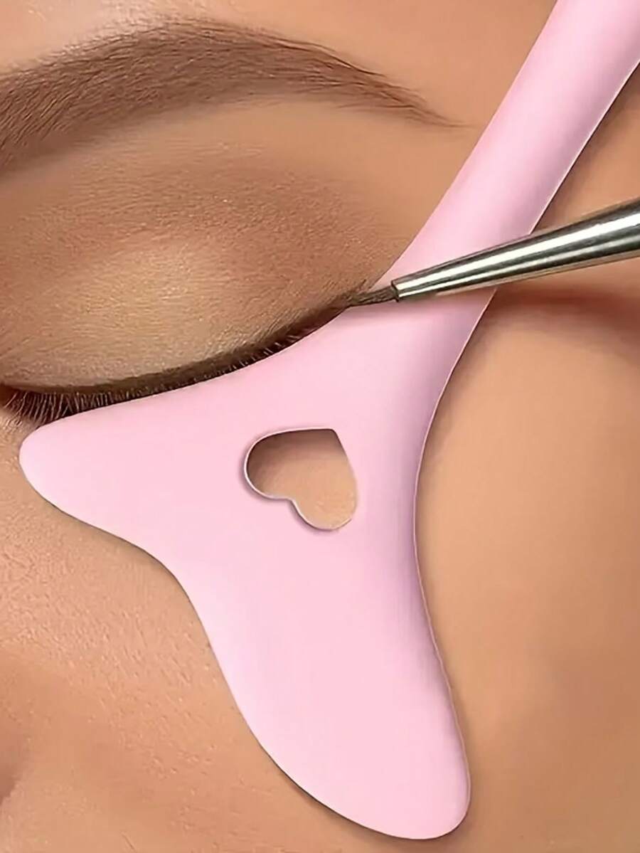 8/4/2/1pc New Slouchy Eye Makeup Auxiliary Tool, Silicone Eyeliner Stencil, Reusable Makeup Tool, Easy To Create Perfect Eyeliner, Suitable For Beginners