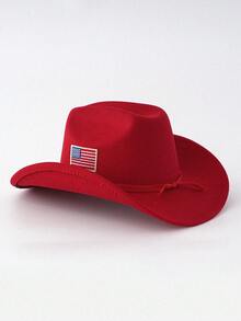 Mũ cao bồi bằng polyester thêu hình quốc kỳ và đại bàng, kiểu dáng unisex, phù hợp cho Ngày Độc lập và mọi mùa. - A - Xem 7