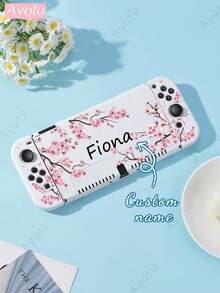 Ayotu Custom Sakura Tree Pattern Switch Console Case & Accessories Kit, Compatible With Switch / Switch OLED / Switch Lite, Including Protective Case, Storage Bag, Dock Cover, Host Dust Cover, Game Card Case More, Ideal Gift For Game Enthusiasts,Christmas, Valentine's Day, Spring & Back To School - White - View 4