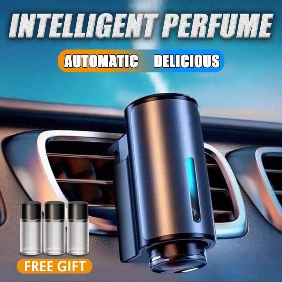 Purificador de aire inteligente para automóvil con aromaterapia, ambientador de coche, difusor de aceites esenciales, diseño compacto, humidificador ajustable en 3 niveles, accesorios para automóvil - B - Ver 1