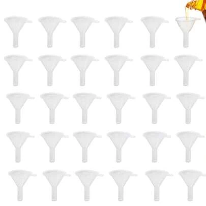 100pcs Mini Clear Plastic Funnels Long Spout For Precise Pouring Multipurpose For Home Kitchen Diy Lab Perfume Sand Art Subpackaging