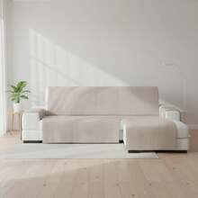 Kiva Elastic Sofa Cover For Standard Right-Handed Chaise Longue, Various Colors Available – Chaise Longue Sofa Cover With Adjustable Elastic Bands Compatible With Left Or Right Corner Sofas - Lino Lev - View 1