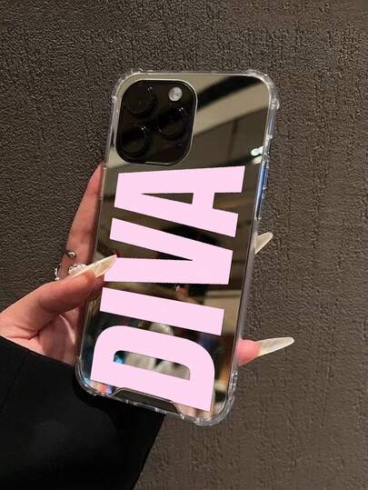 Aynalı Telefon Kılıfı, Pembe DIVA Harfli Telefon Kılıfı, Y2K Estetik Telefon Kılıfı, Düşmeye Karşı Koruyucu Şeffaf Telefon Kılıfı, Makyaj Aynalı Telefon Kılıfı, Kötü Kız Tarzı Telefon Kılıfı, 13/15/16/17Pro/17/14/17/15Pro/15 Plus/15 ProMax/7Plus/8Plus/X/Xs Max/Xr/11Pro/12Pro/13Pro/14Pro/12mini için Sevimli Telefon Kılıfı