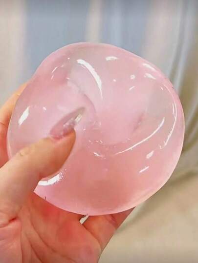 1pc Blue/Pink Coconut Oil Slow Rebound Stress Ball, Anxiety Relief Toy, Suitable For Classroom Rewards, Party Favors. Round Malt Pressure Release Squeeze Toy, Best Office Desk Stress Relief Tool, Suitable For Holiday Gifts