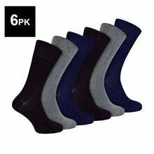 IOMI - 6 Pack Mens Diabetic Bamboo Socks | Extra Wide Seamless Loose Non Elastic Socks - BNG - View 1