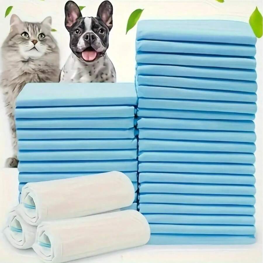 小号：100片 | 大号：40片 | 中号：50片 宠物专用超强吸水垫 - 高品质防漏设计 - 宠物训练必备 - 速干吸水垫，适用于幼犬、猫咪和兔子