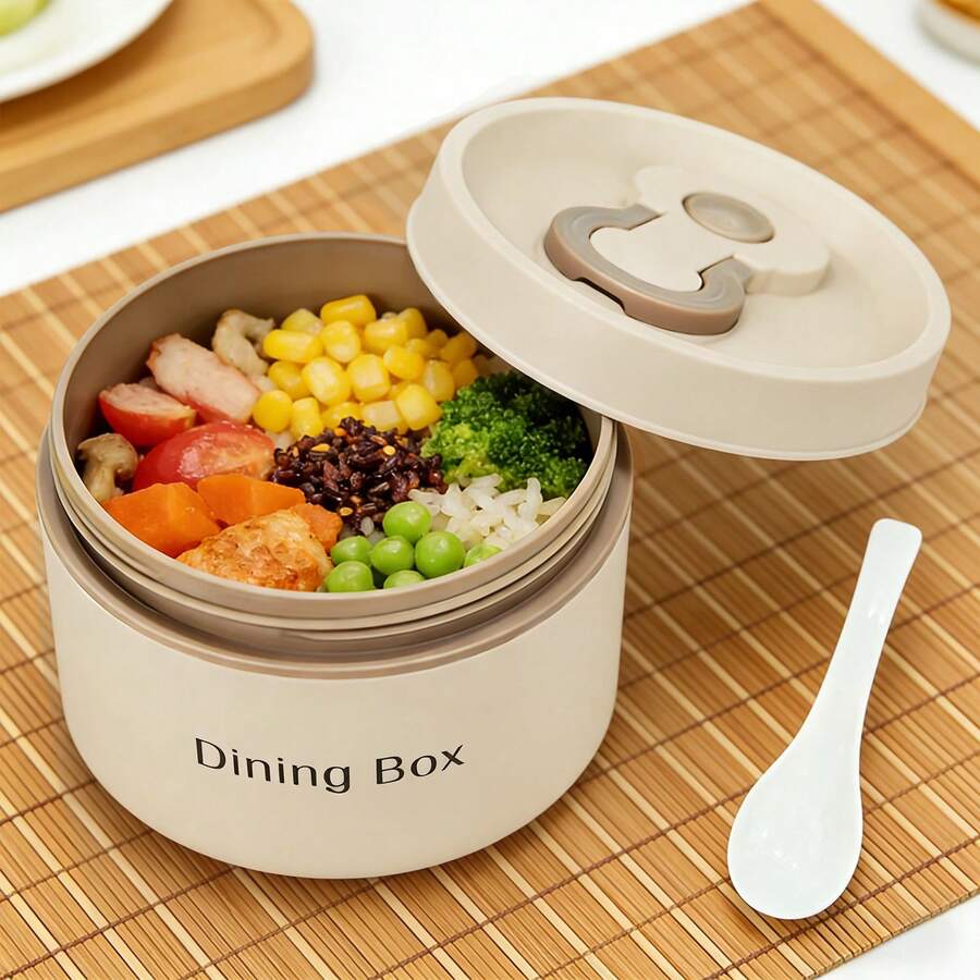 Caja de almuerzo apilable con aislamiento y bolsa de almuerzo, 3 contenedores bento a prueba de fugas adicionales, adecuado para adultos, viajes, oficina - Multicolor - Ver 1