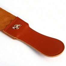 Double-Layer Genuine Leather Shaving Strop Straight Razor Sharpener Strap Belt Necessary Shaving Strap Tool - Brown - View 5