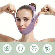 V-Shaped Facial Lifting, A Sleep Mask For The Whole Face To Prevent Sagging And Double Chin, A Facial Contour Lifting Mask With Straps For Both Men And Women - Multicolor - View 3